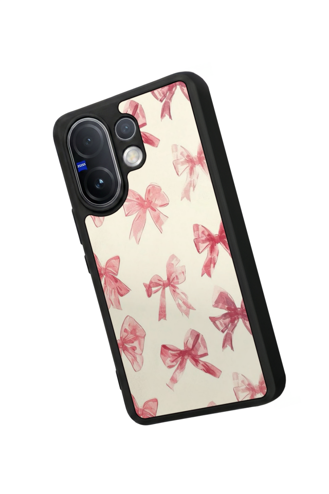 Vivo V60 Uyumlu Kurdele Tasarımlı Glossy Premium Kılıf
