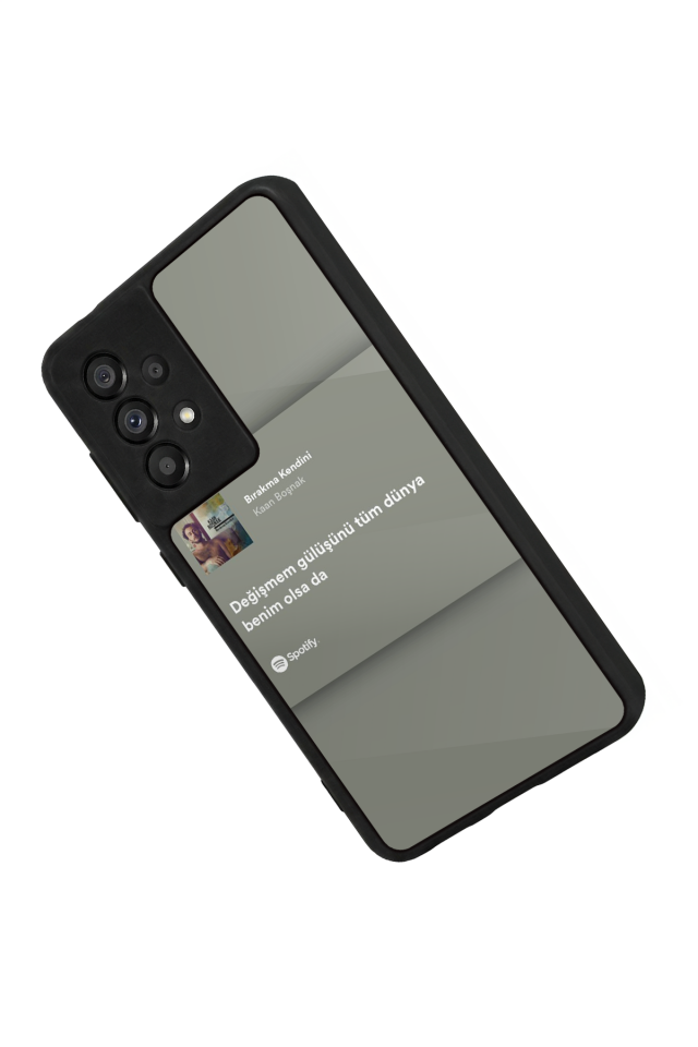 Samsung Galaxy A73 Uyumlu Sarki Sozleri Tasarımlı Glossy Premium Kılıf