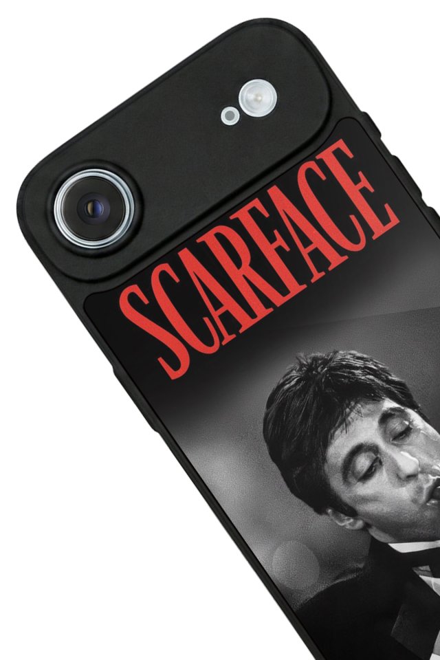 iPhone 17 Air Uyumlu Scarface Tasarımlı Glossy Premium Kılıf