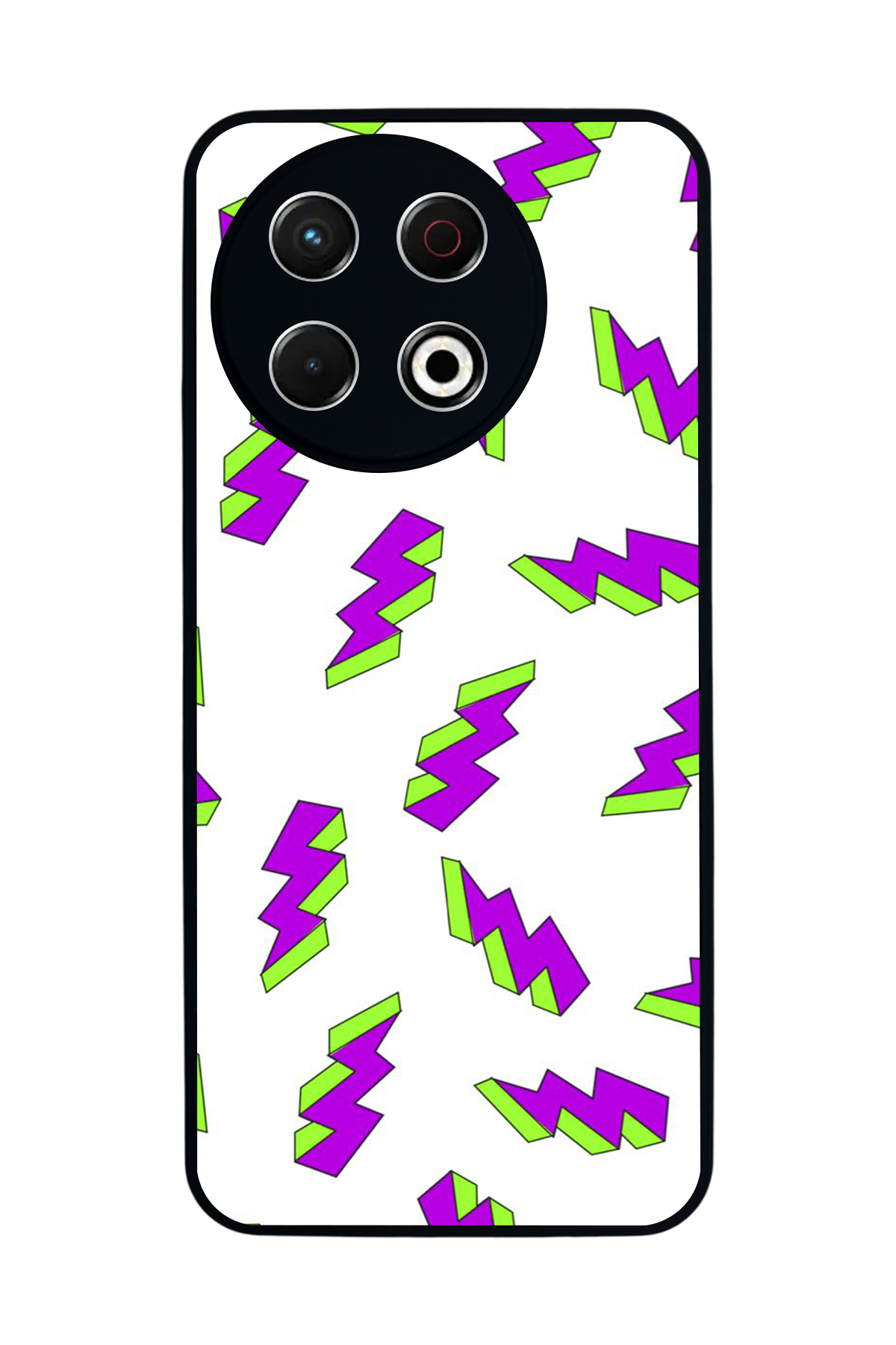 Tecno Spark 30 Pro Uyumlu Simsek Tasarımlı Glossy Premium Kılıf