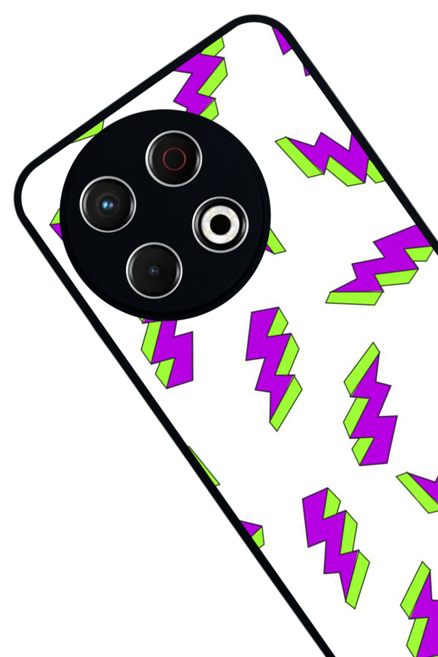 Tecno Spark 30 Pro Uyumlu Simsek Tasarımlı Glossy Premium Kılıf