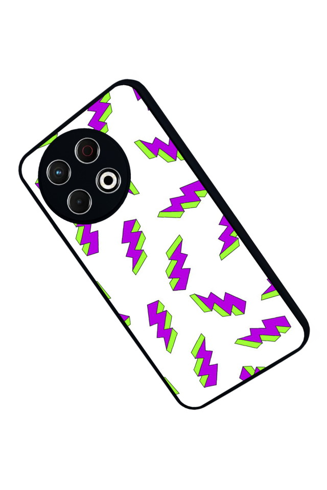 Tecno Spark 30 Pro Uyumlu Simsek Tasarımlı Glossy Premium Kılıf