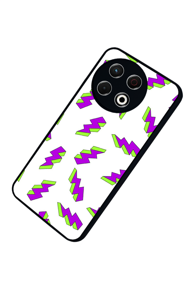 Tecno Spark 30 Pro Uyumlu Simsek Tasarımlı Glossy Premium Kılıf