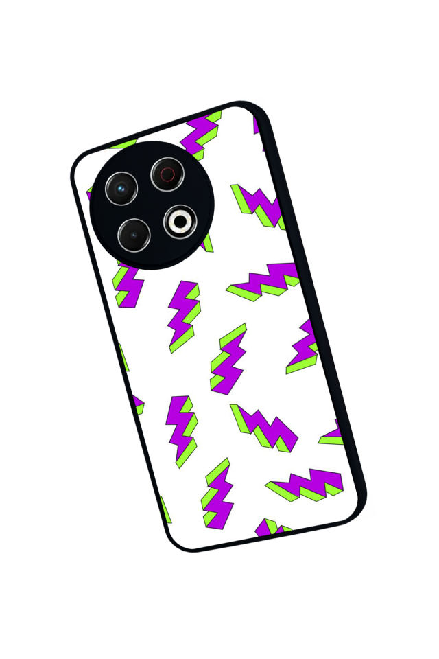 Tecno Spark 30 Pro Uyumlu Simsek Tasarımlı Glossy Premium Kılıf