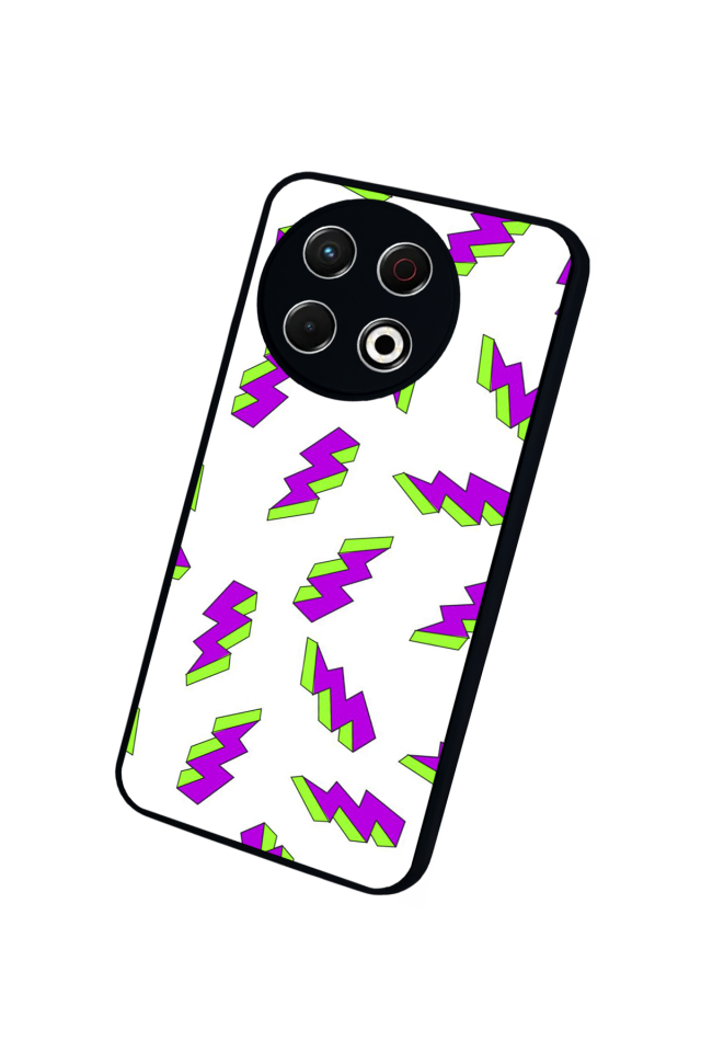 Tecno Spark 30 Pro Uyumlu Simsek Tasarımlı Glossy Premium Kılıf