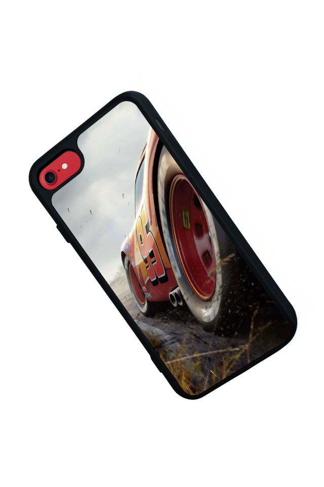 iPhone 8 Uyumlu Şimsek McQueen Tasarımlı Glossy Premium Kılıf