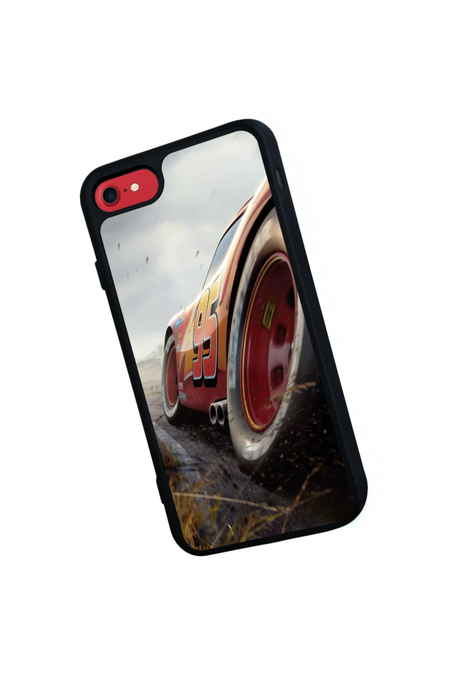 iPhone 8 Uyumlu Şimsek McQueen Tasarımlı Glossy Premium Kılıf