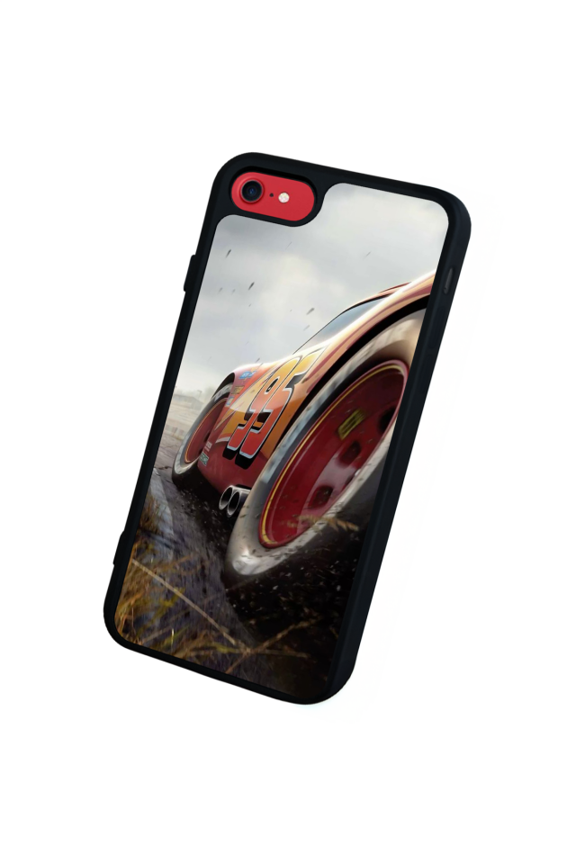iPhone 8 Uyumlu Şimsek McQueen Tasarımlı Glossy Premium Kılıf