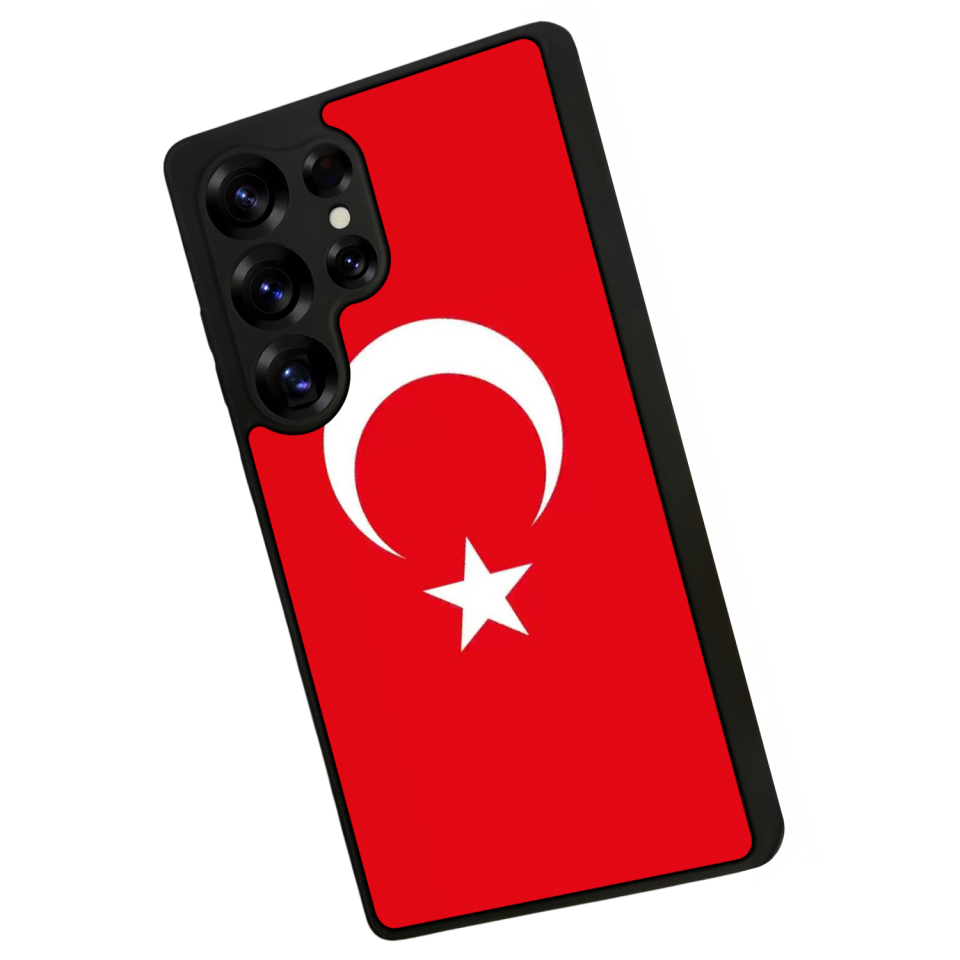 Samsung Galaxy S25 Ultra Uyumlu Türk Bayragi Tasarımlı Glossy Premium Kılıf