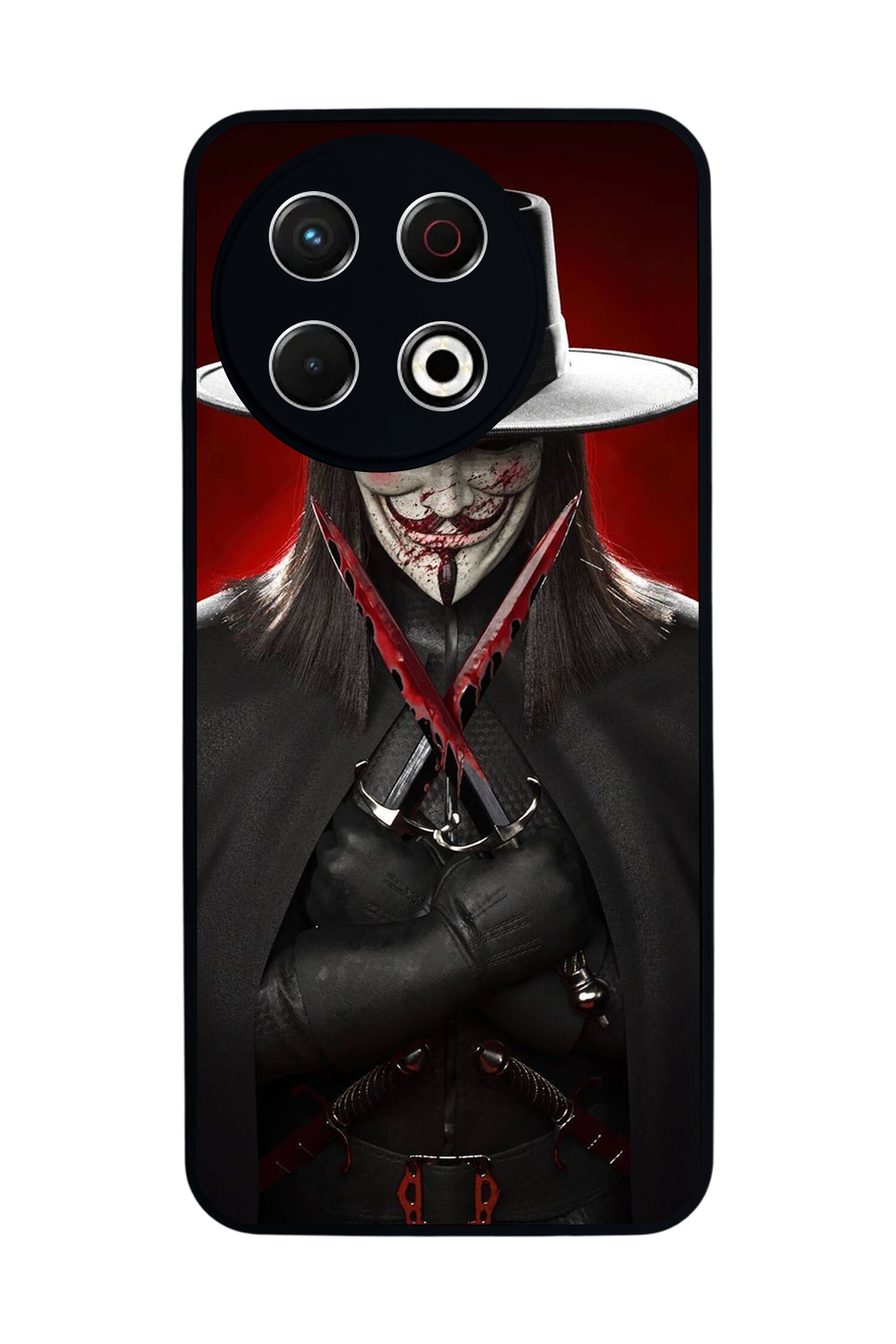 Tecno Spark 30 Pro Uyumlu Vendetta Tasarımlı Glossy Premium Kılıf