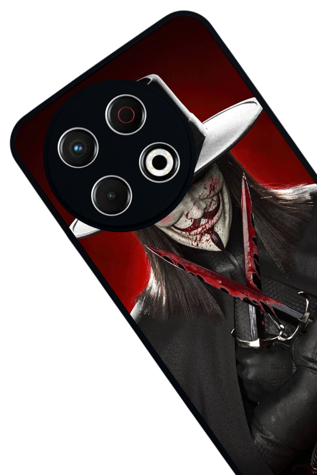 Tecno Spark 30 Pro Uyumlu Vendetta Tasarımlı Glossy Premium Kılıf