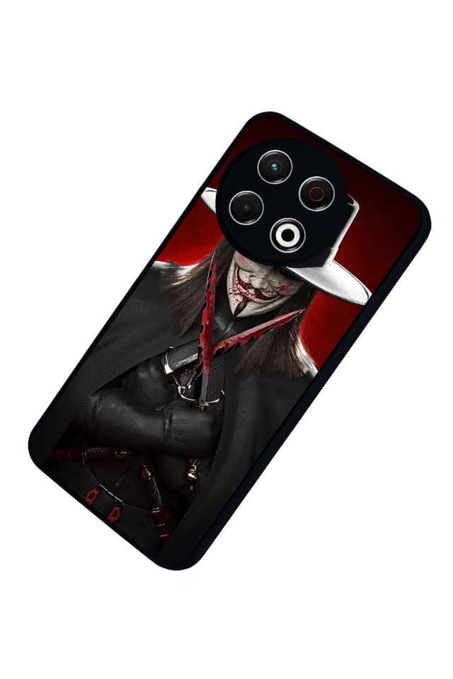 Tecno Spark 30 Pro Uyumlu Vendetta Tasarımlı Glossy Premium Kılıf