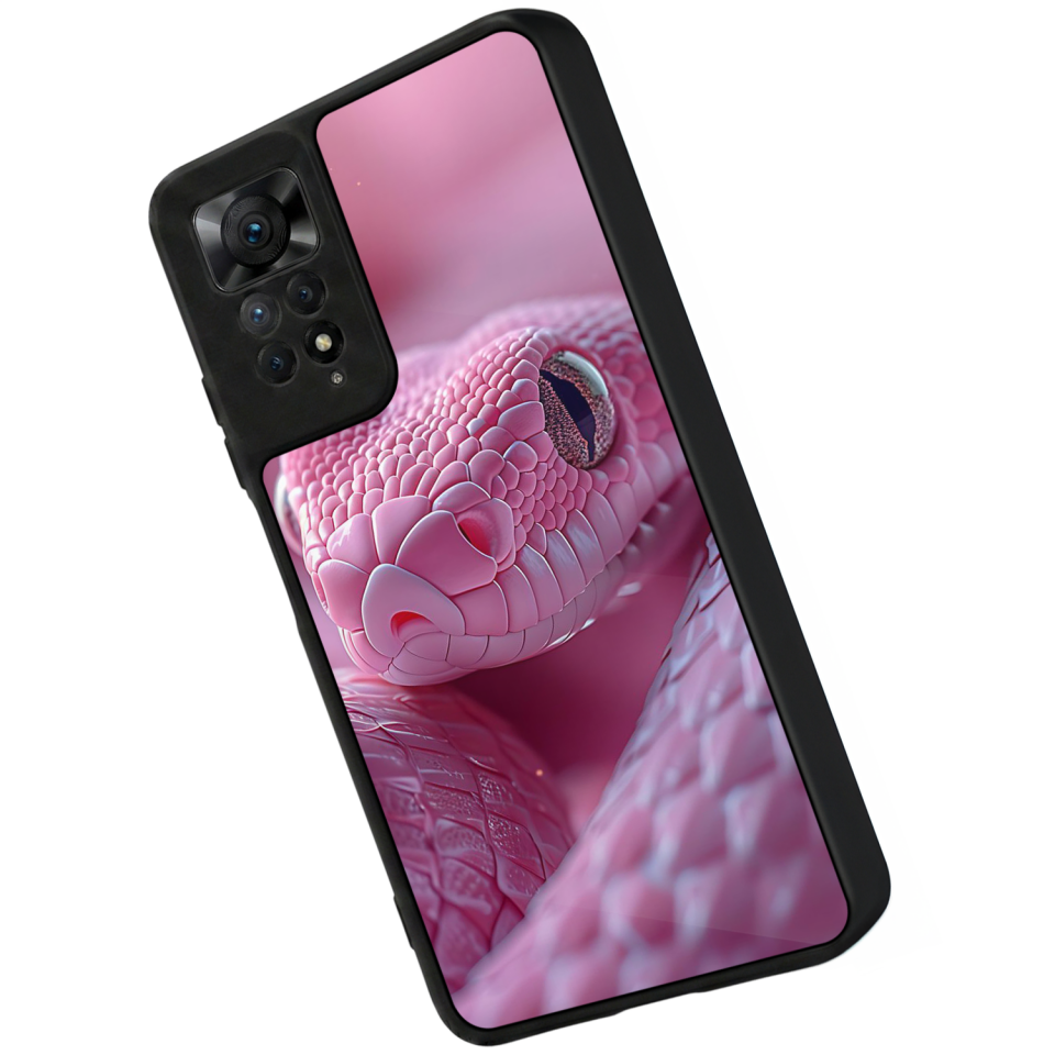 Xiaomi Redmi Note 11 Pro Uyumlu Yılan Tasarımlı Glossy Premium Kılıf