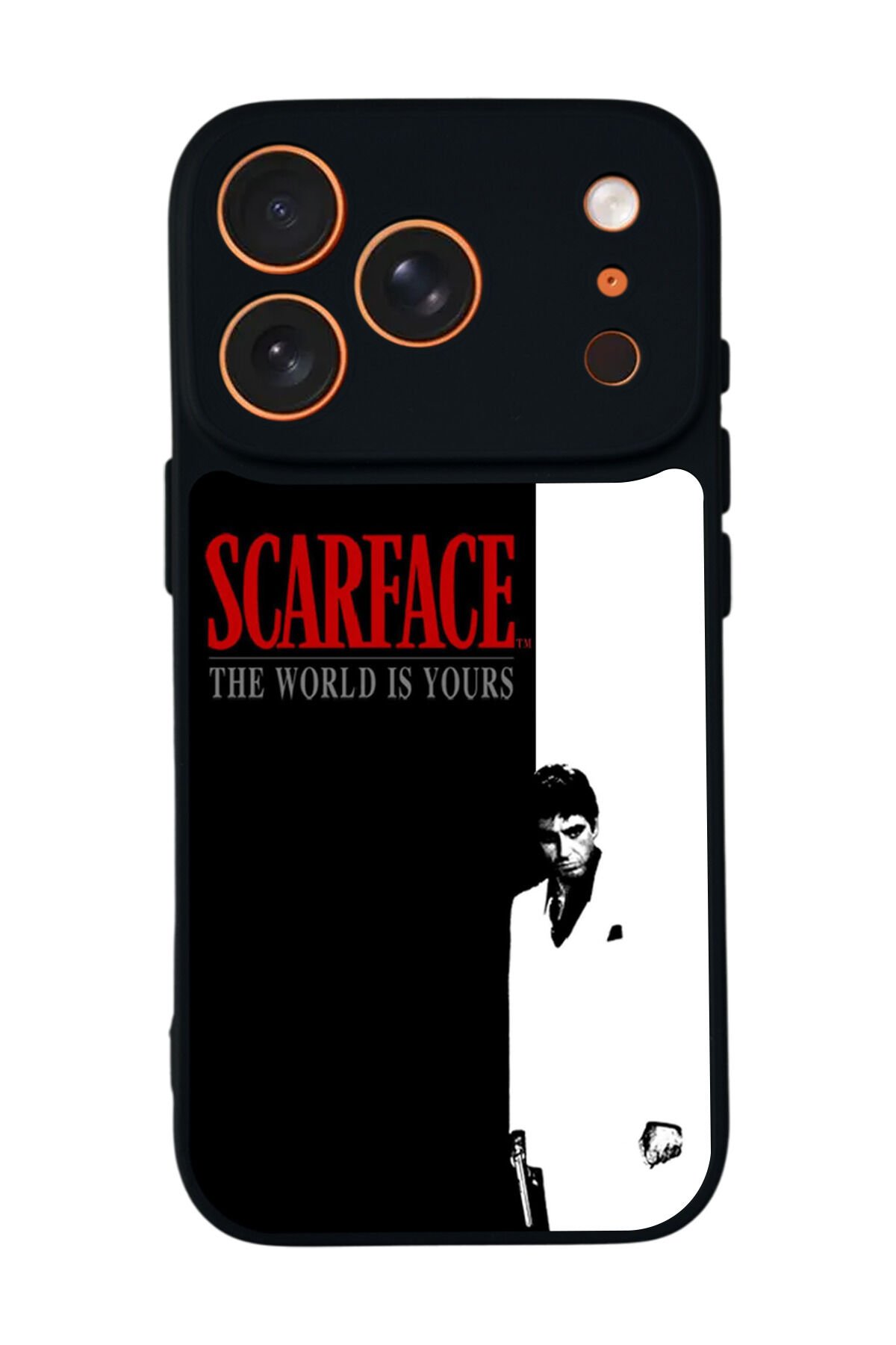 iPhone 17 Pro Uyumlu Scarface Tasarımlı Glossy Premium Kılıf