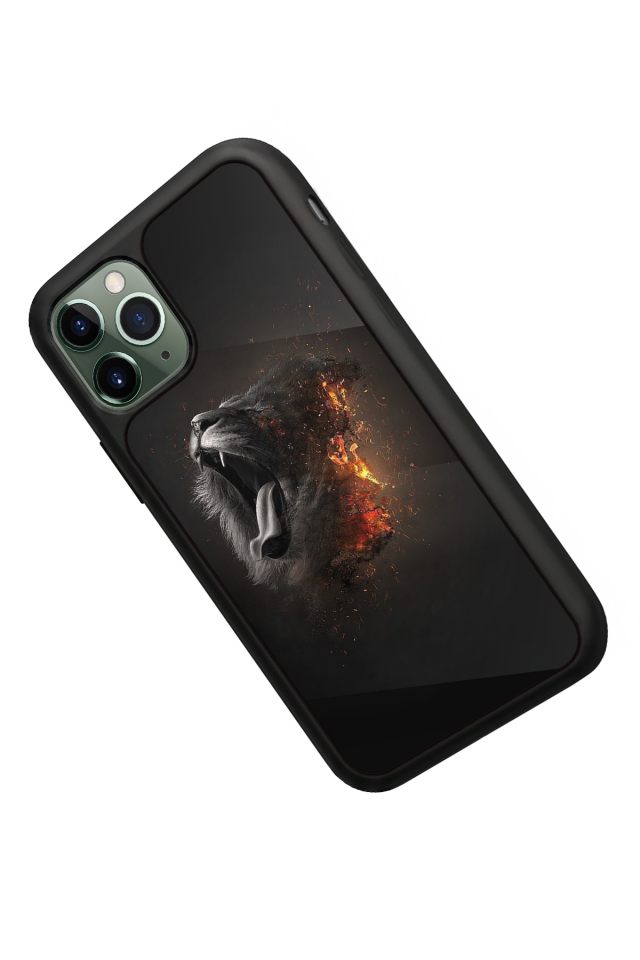 iPhone 11 Pro Max Uyumlu Aslan Tasarımlı Glossy Premium Kılıf