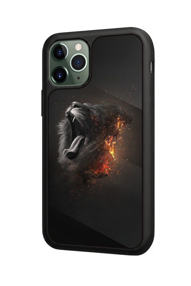 iPhone 11 Pro Max Uyumlu Aslan Tasarımlı Glossy Premium Kılıf