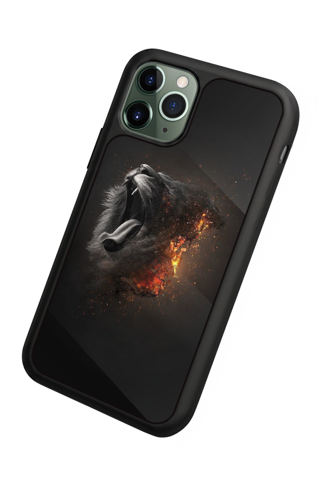 iPhone 11 Pro Max Uyumlu Aslan Tasarımlı Glossy Premium Kılıf