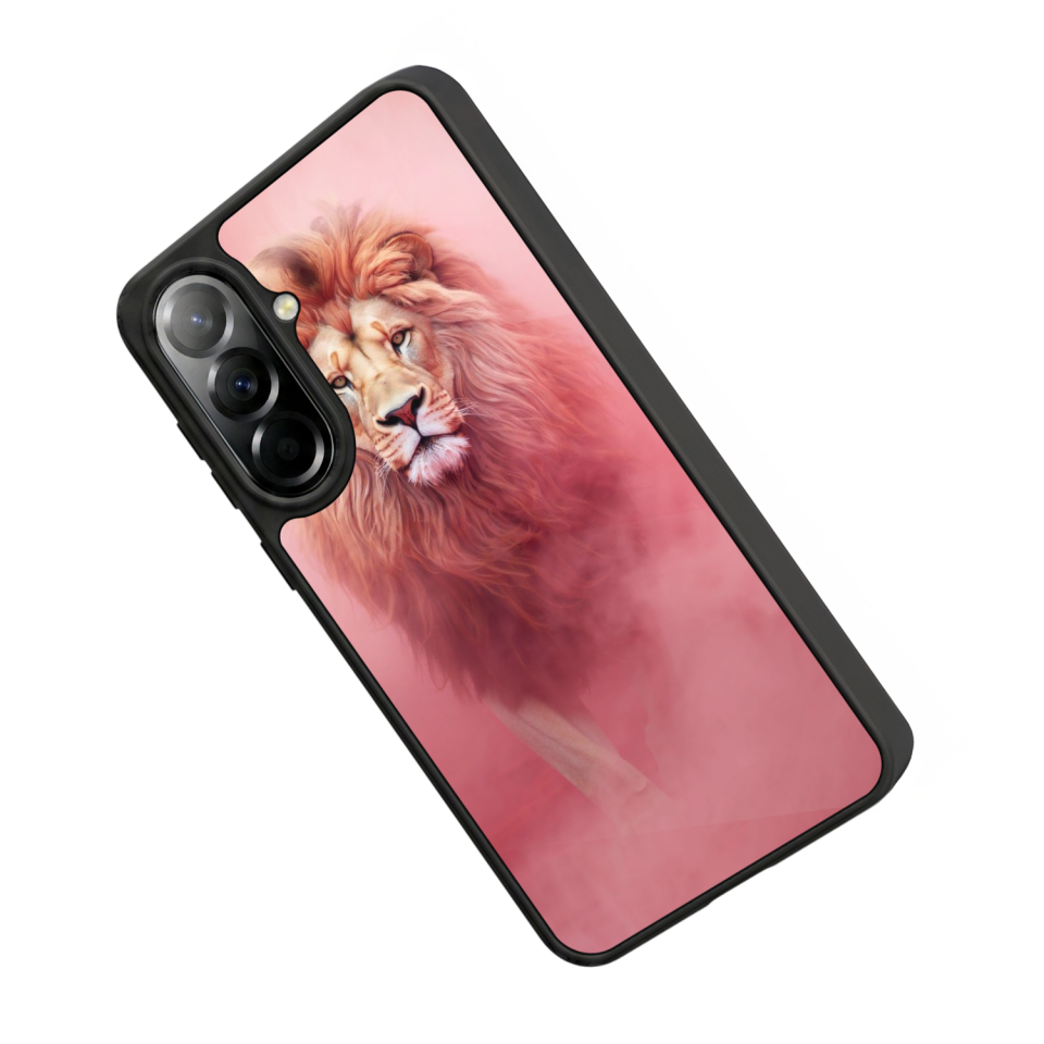 Samsung Galaxy A37 Uyumlu Aslan Tasarımlı Glossy Premium Kılıf
