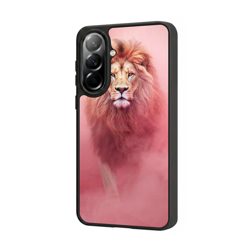 Samsung Galaxy A37 Uyumlu Aslan Tasarımlı Glossy Premium Kılıf