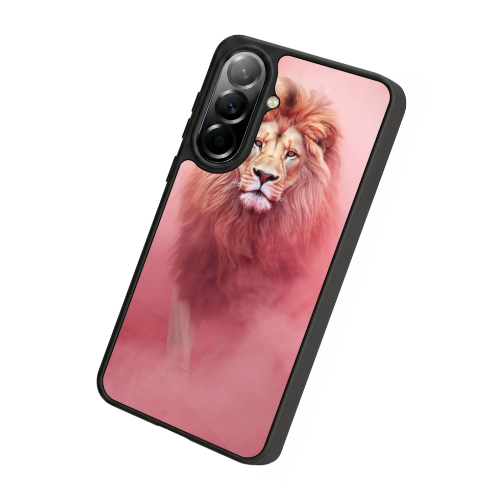 Samsung Galaxy A37 Uyumlu Aslan Tasarımlı Glossy Premium Kılıf