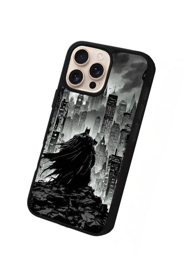 iPhone 16 Pro Uyumlu Batman Tasarımlı Glossy Premium Kılıf