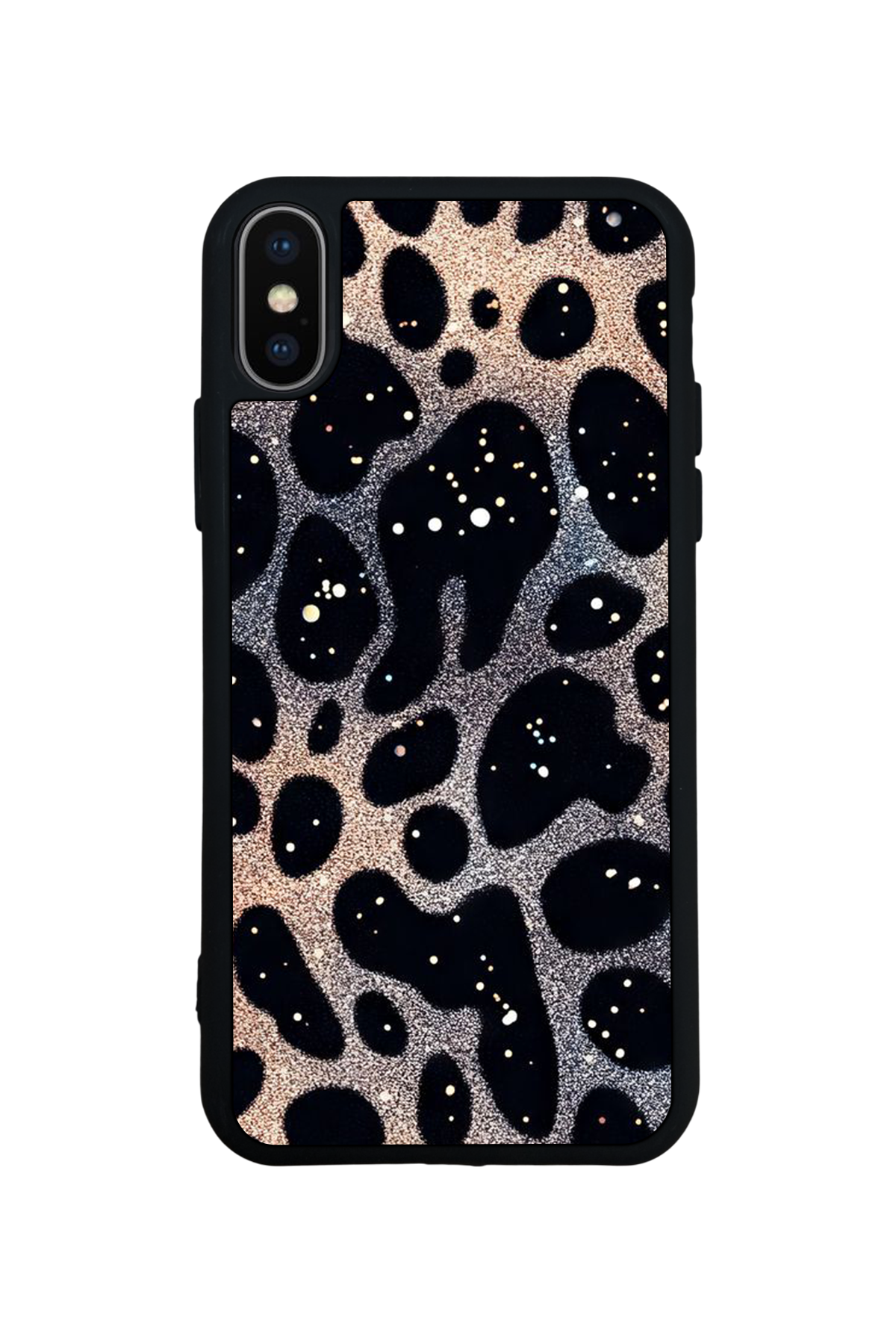 iPhone X/ XS Uyumlu Hologram Leopar Tasarımlı Glossy Premium Kılıf