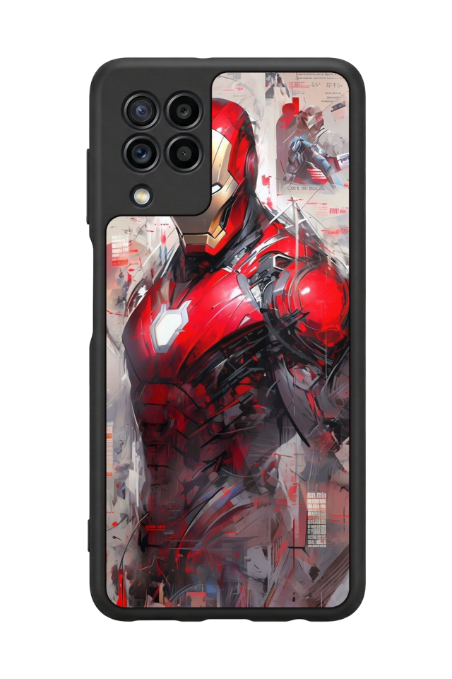 Samsung Galaxy M22 Uyumlu Iron Man ( Demir Adam ) Tasarımlı Glossy Premium Kılıf