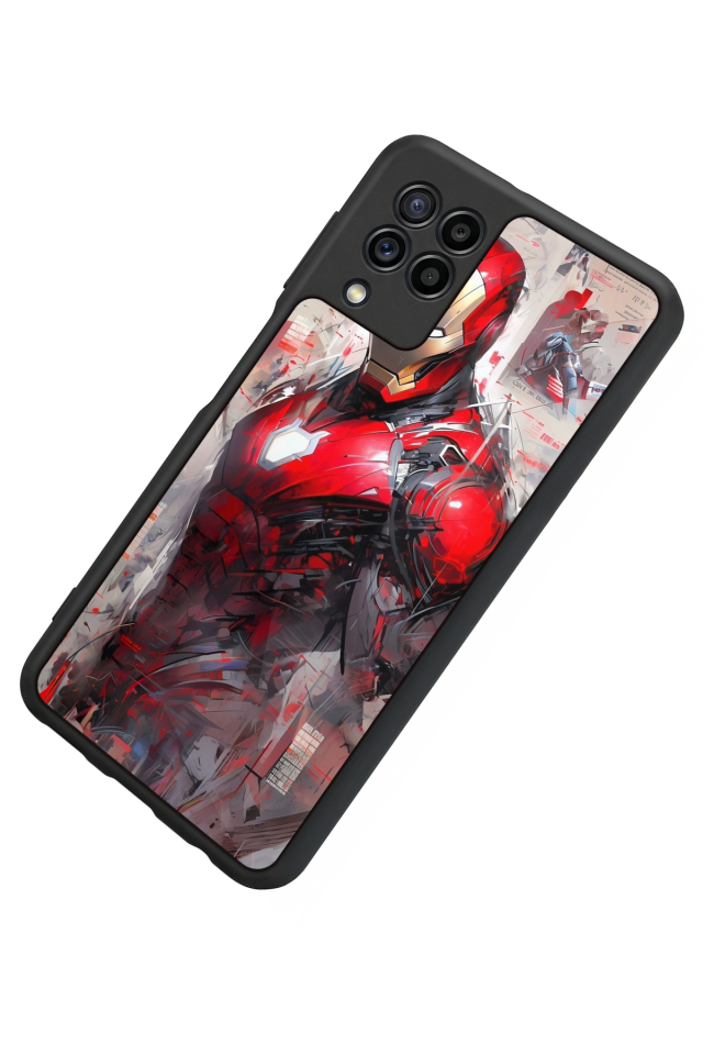 Samsung Galaxy M22 Uyumlu Iron Man ( Demir Adam ) Tasarımlı Glossy Premium Kılıf