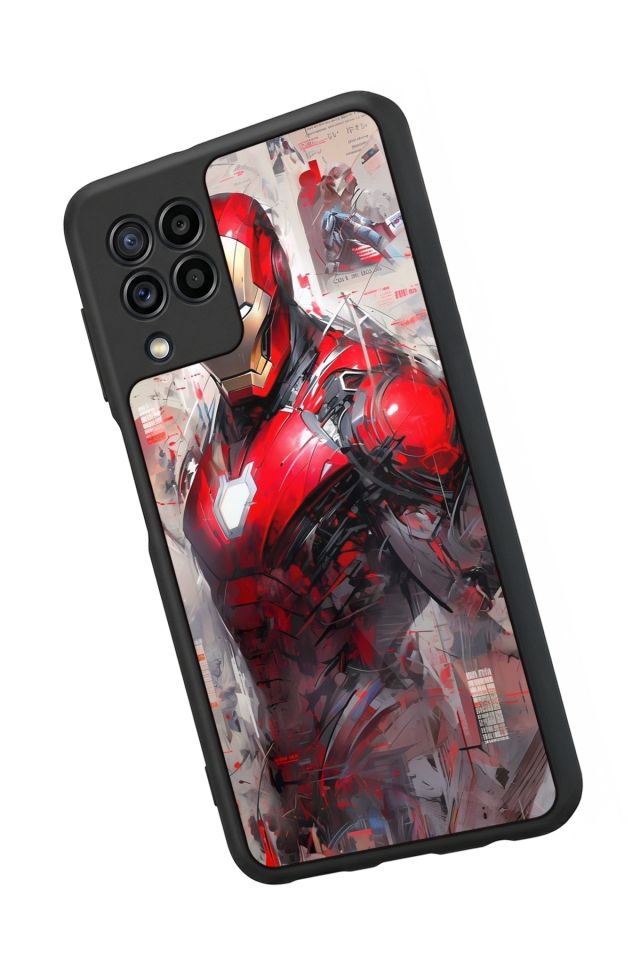 Samsung Galaxy M22 Uyumlu Iron Man ( Demir Adam ) Tasarımlı Glossy Premium Kılıf
