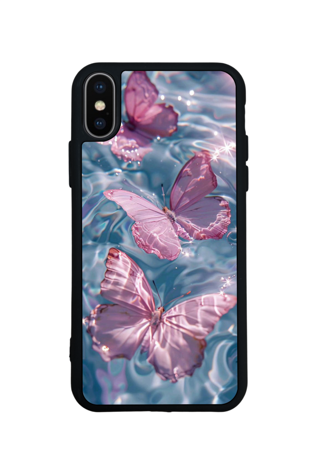 iPhone XS Max Uyumlu Kelebek Tasarımlı Glossy Premium Kılıf