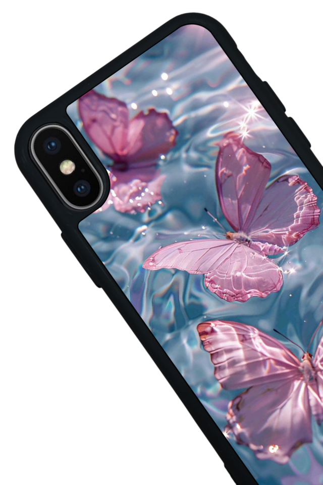 iPhone XS Max Uyumlu Kelebek Tasarımlı Glossy Premium Kılıf