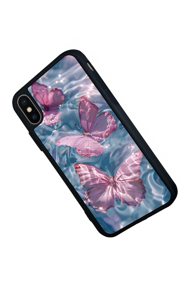 iPhone XS Max Uyumlu Kelebek Tasarımlı Glossy Premium Kılıf