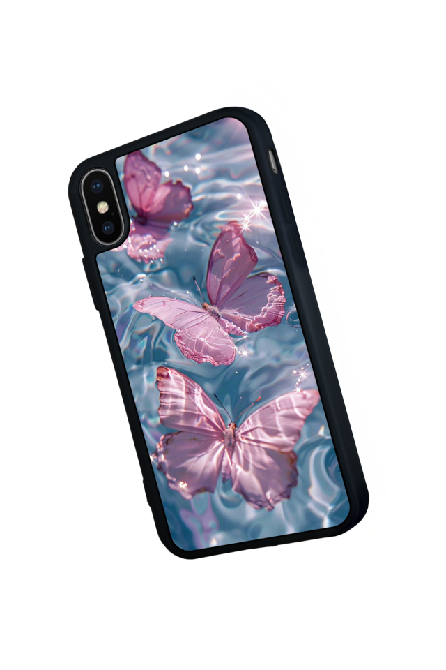 iPhone XS Max Uyumlu Kelebek Tasarımlı Glossy Premium Kılıf