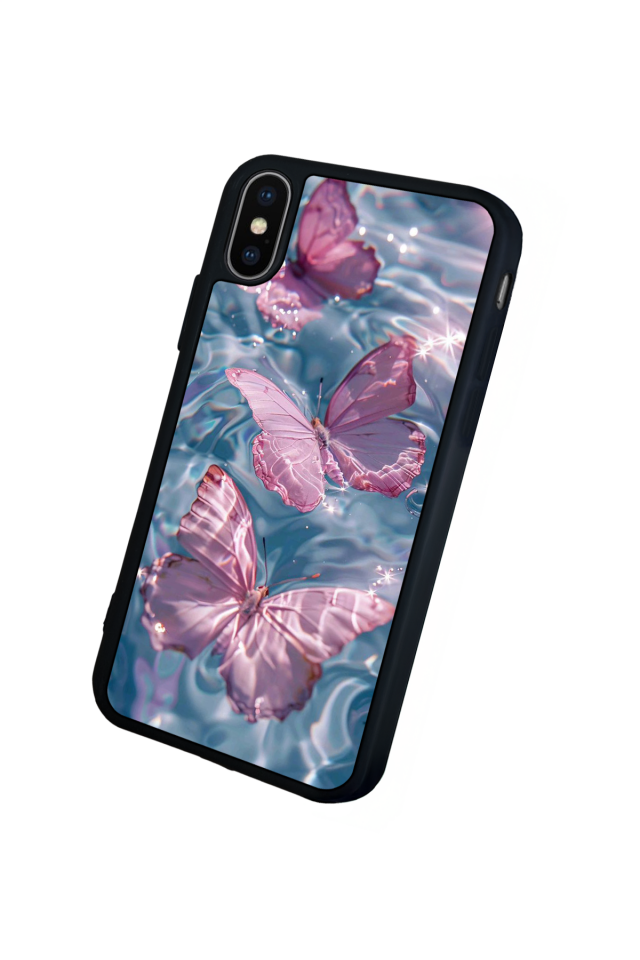 iPhone XS Max Uyumlu Kelebek Tasarımlı Glossy Premium Kılıf