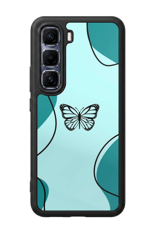 Infinix Hot 60 Pro Plus Uyumlu Kelebek Tasarımlı Glossy Premium Kılıf