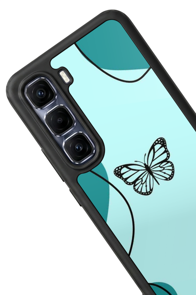Infinix Hot 60 Pro Plus Uyumlu Kelebek Tasarımlı Glossy Premium Kılıf