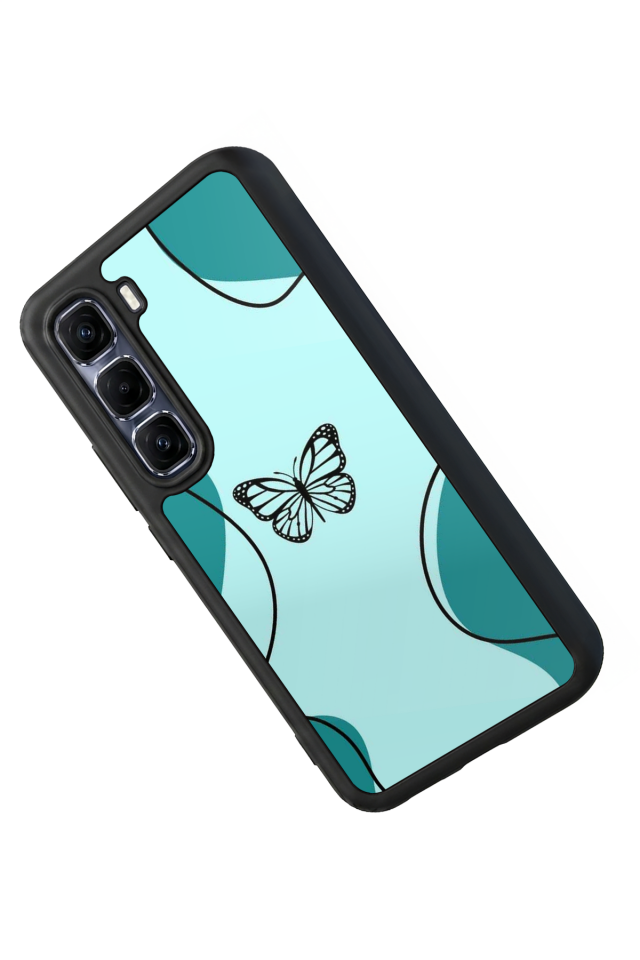 Infinix Hot 60 Pro Plus Uyumlu Kelebek Tasarımlı Glossy Premium Kılıf