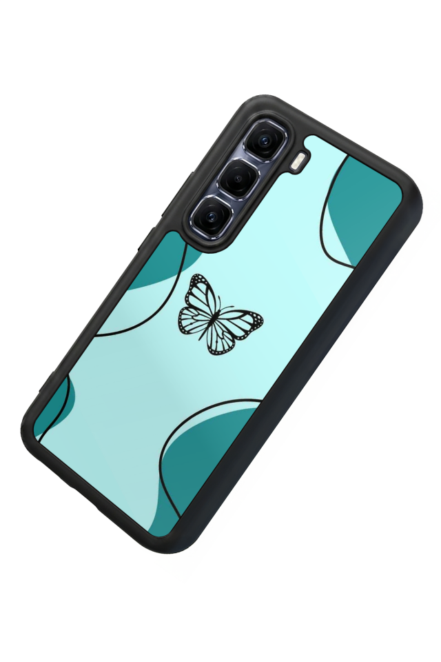 Infinix Hot 60 Pro Plus Uyumlu Kelebek Tasarımlı Glossy Premium Kılıf