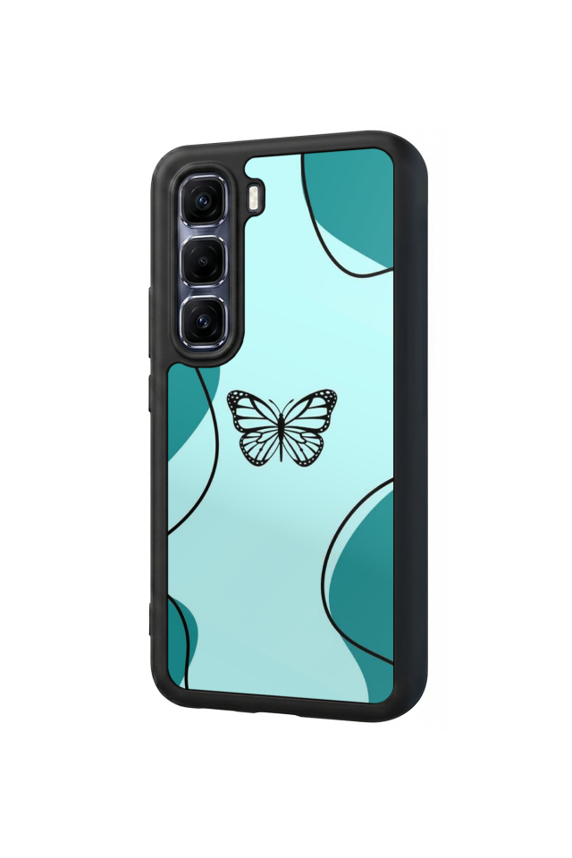 Infinix Hot 60 Pro Plus Uyumlu Kelebek Tasarımlı Glossy Premium Kılıf