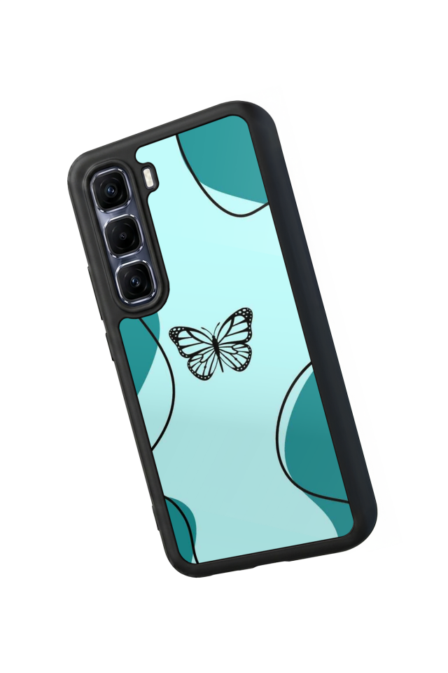 Infinix Hot 60 Pro Plus Uyumlu Kelebek Tasarımlı Glossy Premium Kılıf