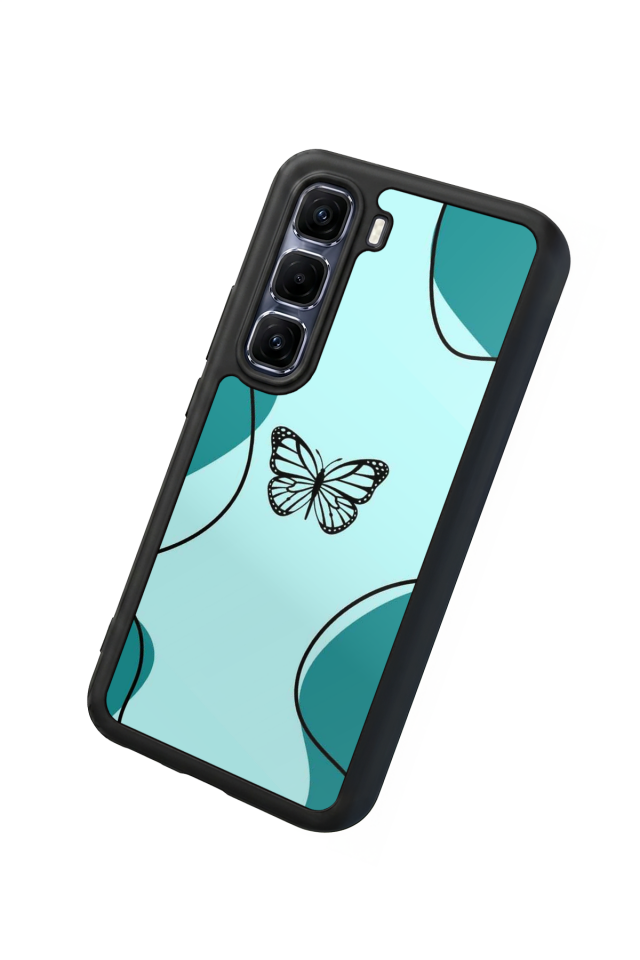 Infinix Hot 60 Pro Plus Uyumlu Kelebek Tasarımlı Glossy Premium Kılıf