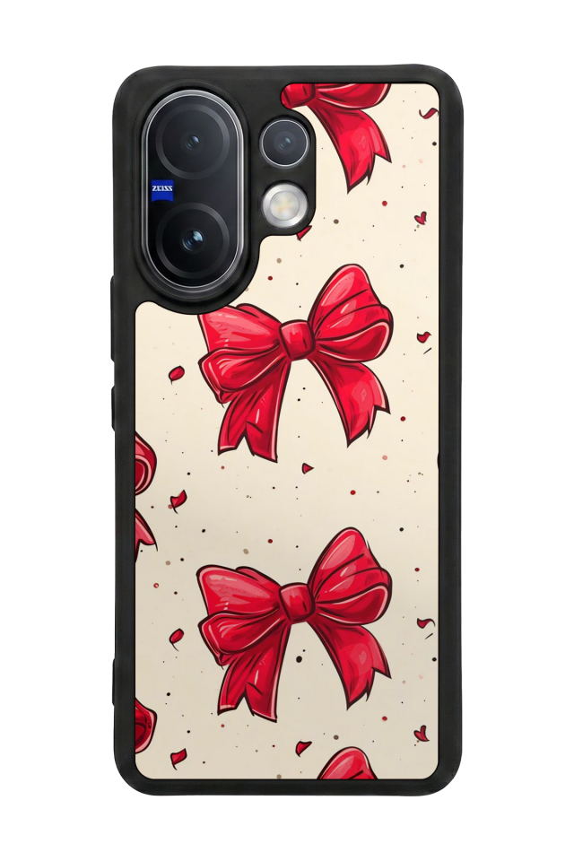 Vivo V60 Uyumlu Kurdele Tasarımlı Glossy Premium Kılıf