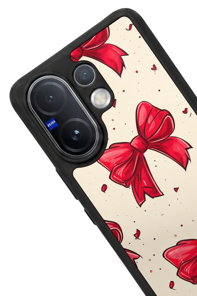 Vivo V60 Uyumlu Kurdele Tasarımlı Glossy Premium Kılıf