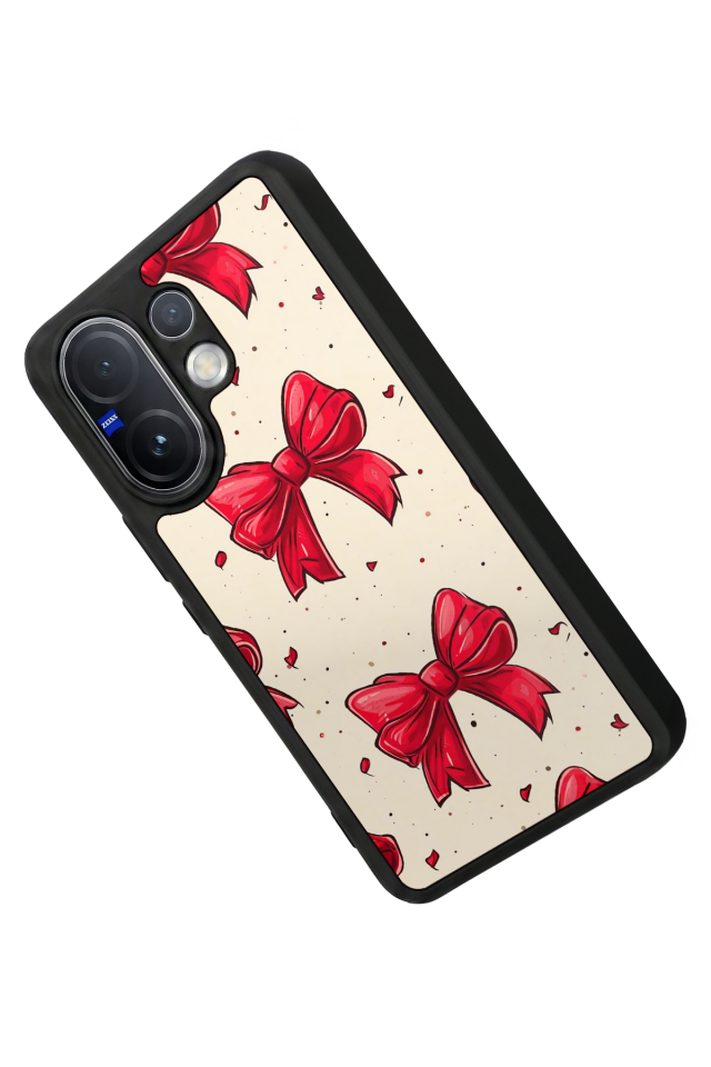 Vivo V60 Uyumlu Kurdele Tasarımlı Glossy Premium Kılıf