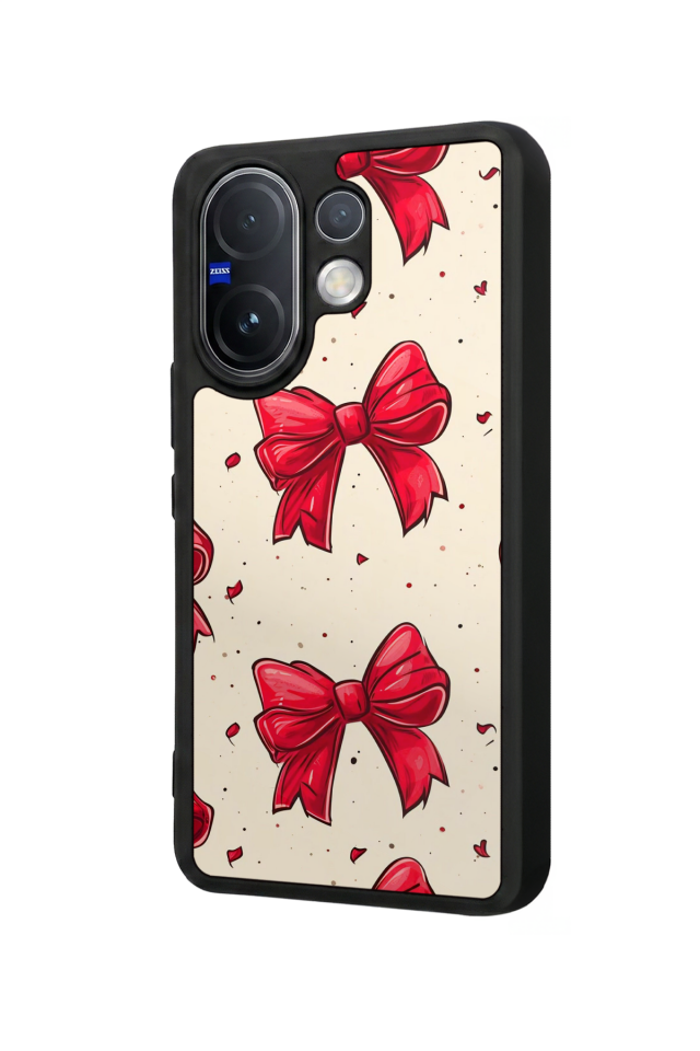 Vivo V60 Uyumlu Kurdele Tasarımlı Glossy Premium Kılıf