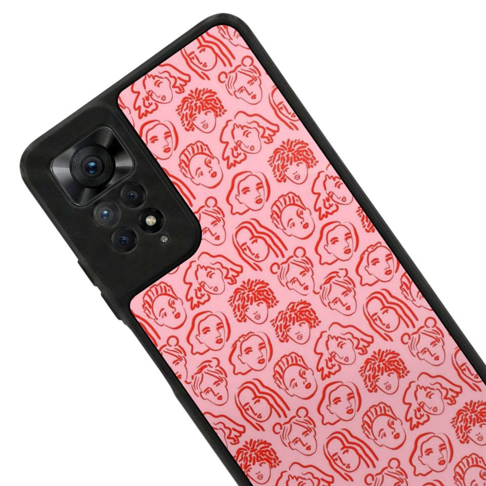 Xiaomi Redmi Note 12 Pro Uyumlu Line Art Tasarımlı Glossy Premium Kılıf