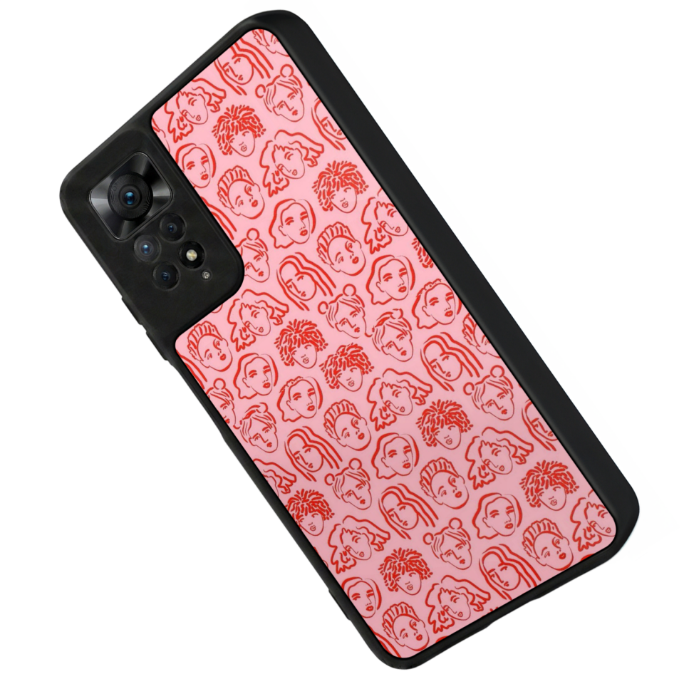Xiaomi Redmi Note 12 Pro Uyumlu Line Art Tasarımlı Glossy Premium Kılıf