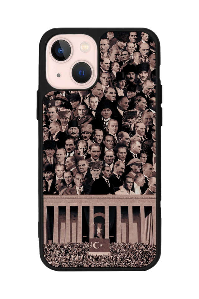 iPhone 13 Mini Uyumlu Mustafa Kemal Ataturk Tasarımlı Glossy Premium Kılıf