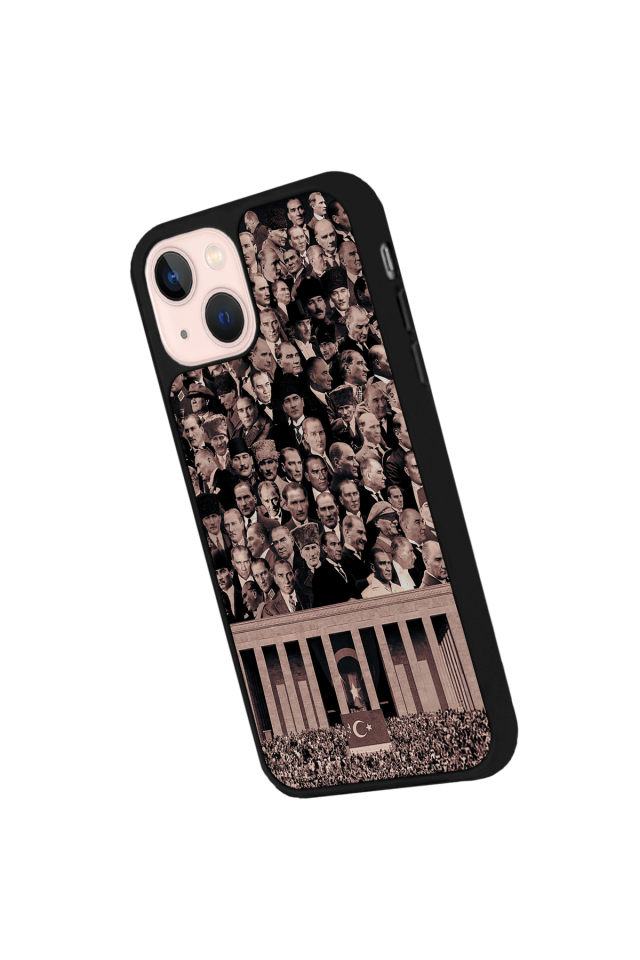 iPhone 13 Mini Uyumlu Mustafa Kemal Ataturk Tasarımlı Glossy Premium Kılıf