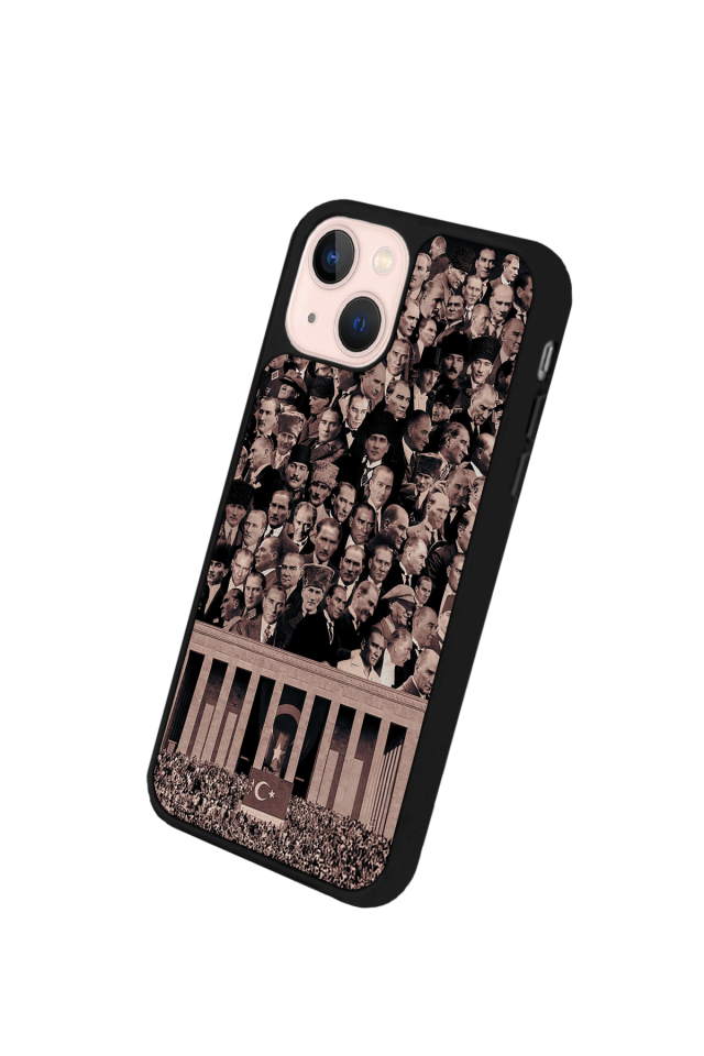 iPhone 13 Mini Uyumlu Mustafa Kemal Ataturk Tasarımlı Glossy Premium Kılıf